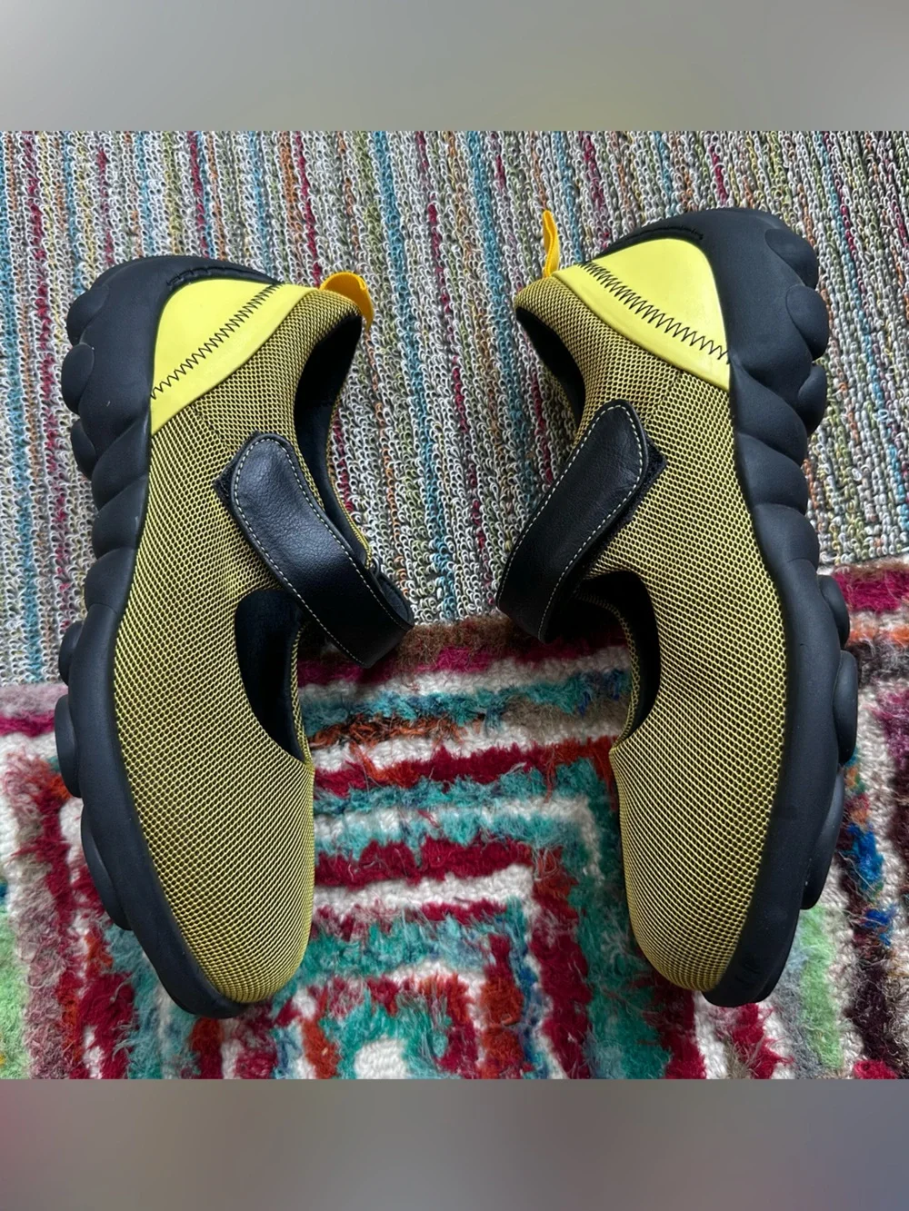 Fluevog LIKE NEW Urban Angels Pilot yellow vegan mesh Velcro sneaker-8 (fit 7.5)